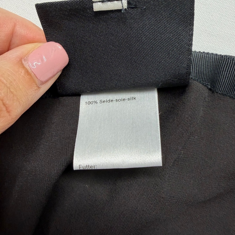 Akris Black Double Layer Silk Godet Pleated A-Line Skirt 10 Bergdorf Italy - Picture 6 of 9